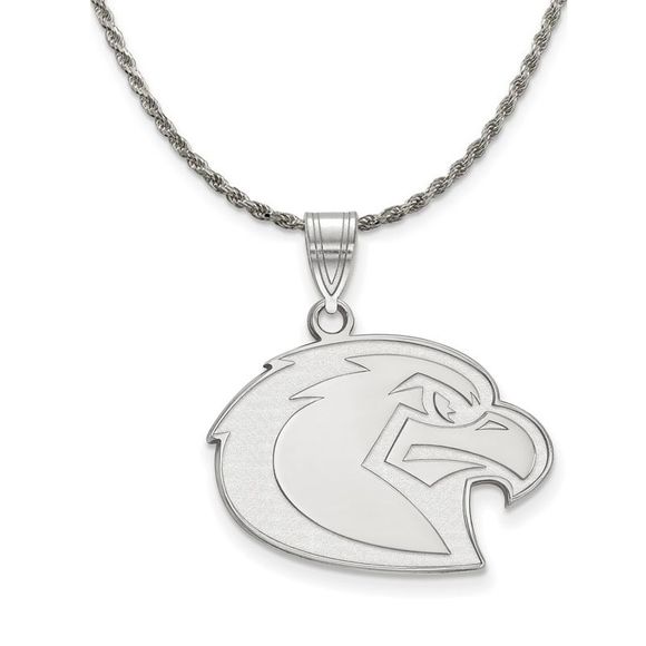 Sterling Silver Marquette U Large Pendant Necklace - 22 Inch